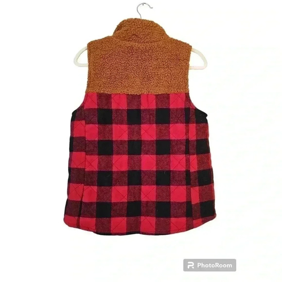 Maurices Buffalo Plaid Fall Winter Size Medium NWT  Vest - Picture 5 of 6